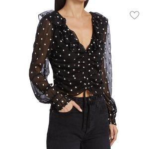 WAYF Tipsy Daisy Georgette Top  - Size Small - Like New!